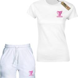 Γυναικείο Σετ  μπλουζάκι με βερμούδα Takeposition, Λευκό, 504506-0030-27-01