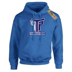Hoodie φούτερ με κουκούλα Takeposition H-cool, Logo TP, Μπλε royal, 907-0033-14-10