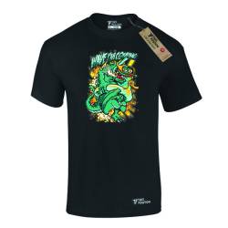 Ανδρικό μπλουζάκι t-shirt  βαμβακερό Takeposition Crazy With Summer, Μαύρο, 320-1507