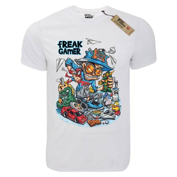 T-shirt unisex Takeposition T-cool λευκό Freak Gamer, 900-1520 