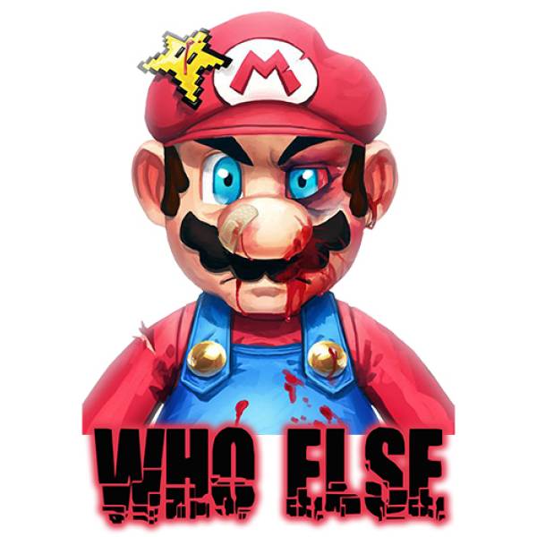 Hoodie φούτερ με κουκούλα Takeposition H-cool Mario who else, μαύρο, 907-1524 
