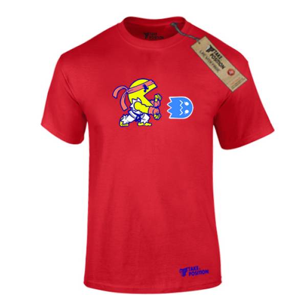T-shirt ανδρικά με αστεία σχέδια βαμβακερά Takeposition Street Pac, Κόκκινο, 320-1567 