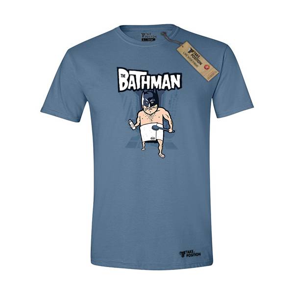 T-shirt ανδρικά με αστεία σχέδια βαμβακερά Takeposition Bathman, Μπλε ραφ, 320-1570 