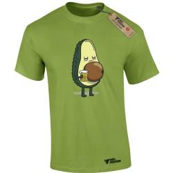 T-shirt ανδρικά με αστεία σχέδια βαμβακερά Takeposition Beer for Ever, Πράσινο Μήλο/ Kiwi, 320-1587-13