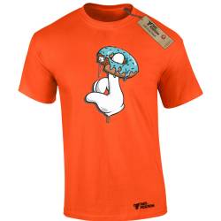 T-shirt ανδρικά με αστεία σχέδια βαμβακερά Takeposition Love for Donuts, Πορτοκαλί, 320-1594-19