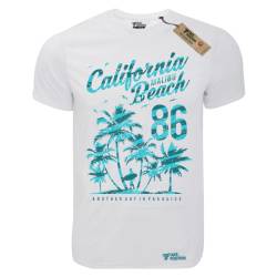 T-shirt unisex Takeposition T-cool λευκό California Malibu Beach, 900-2501