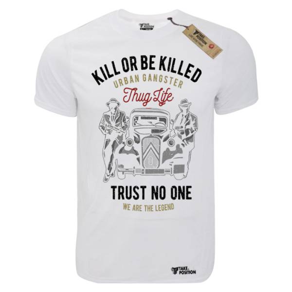 T-shirt unisex Takeposition T-cool λευκό Kill or be Killed, 900-2508 