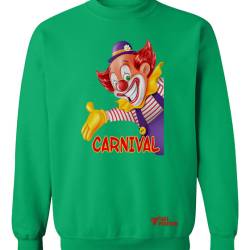 Αποκριάτικη Φούτερ μπλούζα Ενηλίκων Τakeposition, Carnival  Clown, Πράσινο, 332-3031-14