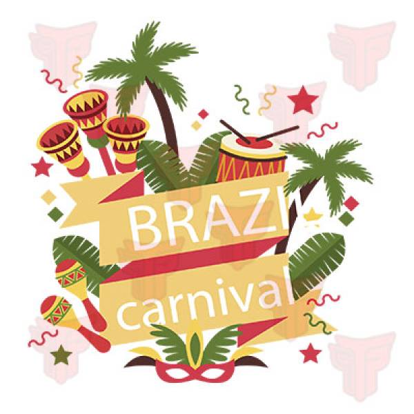 Αποκριάτικη Φούτερ μπλούζα Ενηλίκων Τakeposition, Brazilian Carnival, Βυσσινί, 332-3034-11 