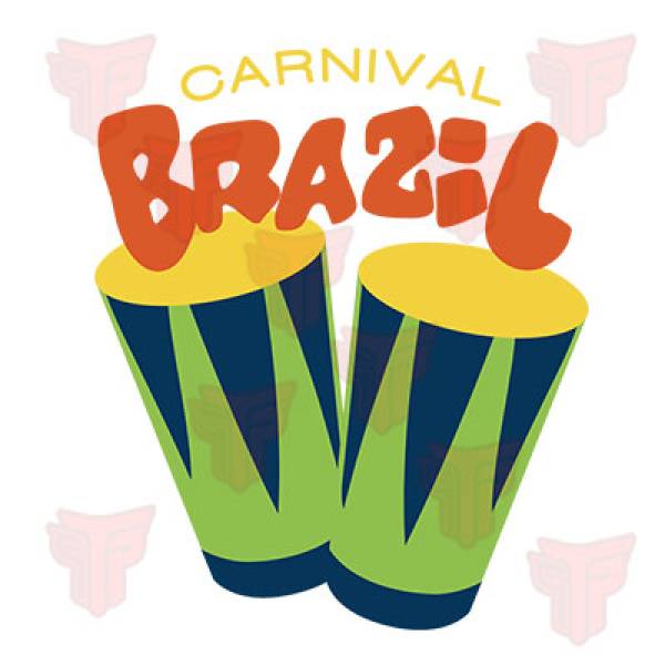 Αποκριάτικο Μπλουζάκι παιδικό κοντομάνικο βαμβακερό Takeposition H-cool, Brazil Carnival, Μπλε, 806-3035-10 