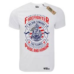 T-shirt unisex Takeposition T-cool λευκό Firefighter, 900-3505