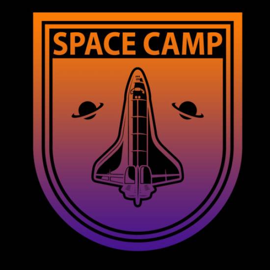 Μπλουζάκια ανδρικά βαμβακερά Takeposition Nasa Space Camp, Μαύρο, 320-4024