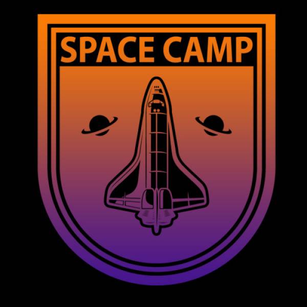 Takeposition Classic Παιδική φούτερ με κουκούλα Nasa Academy Space Camp, Μαύρο, 811-4024-02 