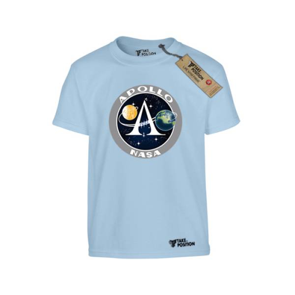 Παιδικά μπλουζάκια με στάμπες βαμβακερά Takeposition H-cool Apollo, Γαλάζια, 806-4004 