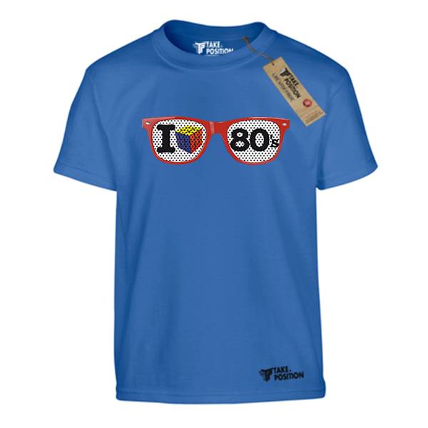 Παιδικά μπλουζάκια με στάμπες βαμβακερά Takeposition H-cool 80s, Μπλε, 806-4006 