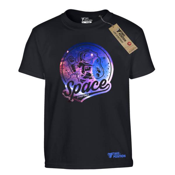 Παιδικά μπλουζάκια με στάμπες βαμβακερά Takeposition H-cool Nasa Space Journey, Μαύρο, 806-4021 