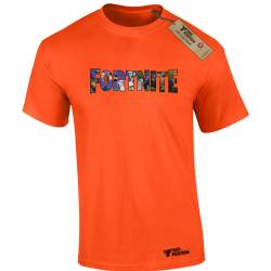 Ανδρικό μπλουζάκι gaming  βαμβακερό Takeposition Fortnite logo banner, Πορτοκαλί, 320-4654-19