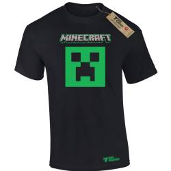Ανδρικό μπλουζάκι gaming  βαμβακερό Takeposition Minecraft ghost, Μαύρη, 320-4768-02