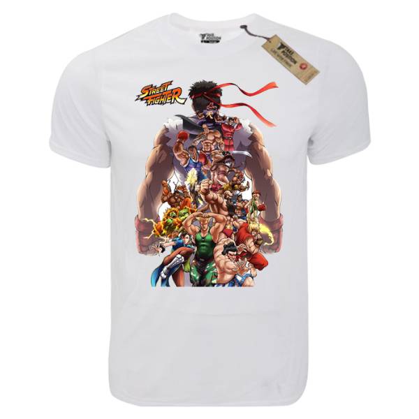 T-shirt unisex Takeposition T-cool λευκό Street fighter XLarge, 900-4616-XL-PROSF 