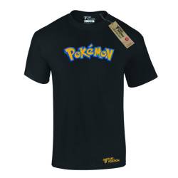 Ανδρικό μπλουζάκι t-shirt  βαμβακερό Takeposition Game Pokémon Logo, Μαύρη, 320-4734