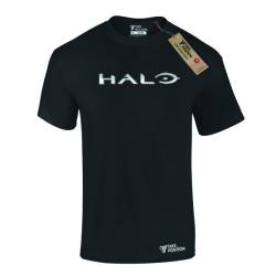 Ανδρικό μπλουζάκι t-shirt  βαμβακερό Takeposition Game Halo Logo, Μαύρη, 320-4739