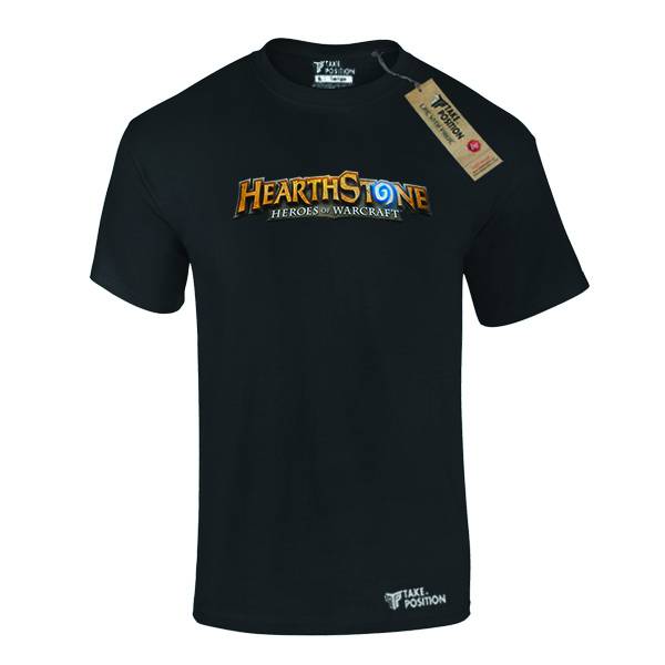 Ανδρικό μπλουζάκι gaming  βαμβακερό Takeposition Hearthstone Heroes of Warcraft Logo, Μαύρη, 320-4740 
