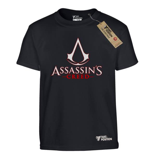 Παιδικό T-shirt Βαμβακερό Takeposition, Game Assassins-creed logo, Μαύρο, 806-4716 