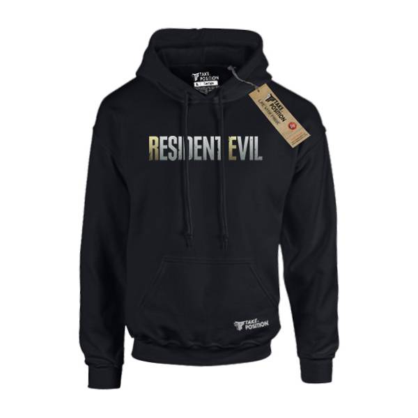 Hoodie φούτερ με κουκούλα Takeposition H-cool , Game Resident evil logo, Μαύρη, 907-4690 