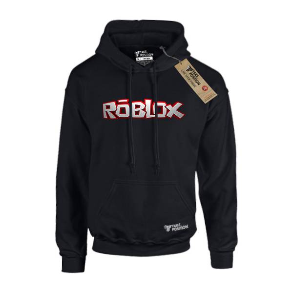 Hoodie φούτερ με κουκούλα Takeposition H-cool ,  Game Roblox logo, Μαύρη, 907-4707 