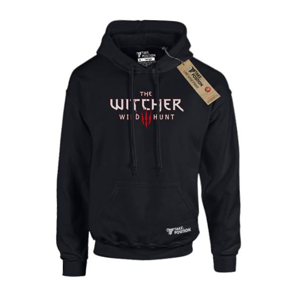 Hoodie φούτερ με κουκούλα Takeposition H-cool , Game The Witcher logo, Μαύρη, 907-4719 