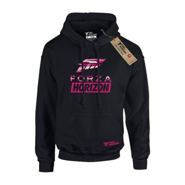 Hoodie φούτερ με κουκούλα Takeposition H-cool , Game Forza Horizon logo, Μαύρη, 907-4737 