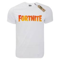 T-shirt unisex T-cool λευκό Fortnite orange logo, 900-4642