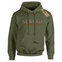 Μπλούζες φούτερ με κουκούλα Ενηλίκων Takeposition H-cool, Sekiro logo, Χακί, 907-4708-15