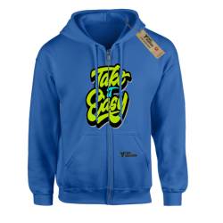 Ζακέτες φούτερ με κουκούλα Ενηλίκων Takeposition Z-cool, Take It Easy, Μπλε, 908-5010-10