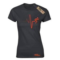 Αθλητικό γυναικείo t-shirt Takeposition Live for run μαύρο, 504-5513-02