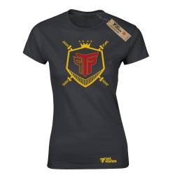 Αθλητικό γυναικείo t-shirt Takeposition Barbel Logo μαύρο, 504-5517-02