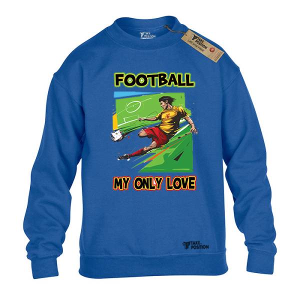 Takeposition H-cool Παιδικές μπλούζες φούτερ Football Love, Μπλε, 810-5528 
