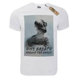 T-shirt unisex Takeposition T-cool λευκό One Breath, 900-5510