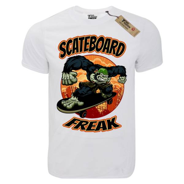 T-shirt unisex T-cool λευκό Scateboard Freak, 900-5525 
