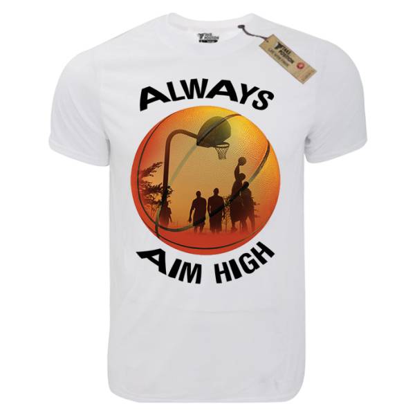 T-shirt unisex T-cool λευκό Always aim high, 900-5533 
