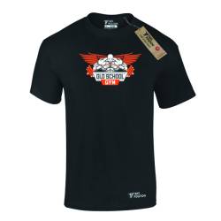Ανδρικό μπλουζάκι t-shirt  βαμβακερό Takeposition logo Old school gym , Μαύρο, 320-5563