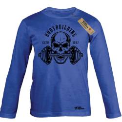 Αθλητική παιδική μπλούζα μακρυμάνικη λεπτή Takeposition Body Building Σε Μπλε ρουαλ, 814-5504-10