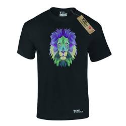 Ανδρικό μπλουζάκι t-shirt  βαμβακερό Takeposition Lion Art, Μαύρο, 320-6000