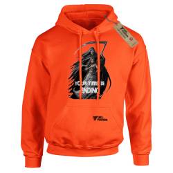 Hoodie φούτερ με κουκούλα Takeposition H-cool  Your Time Is Ending, Πορτοκαλί, 907-8013-19