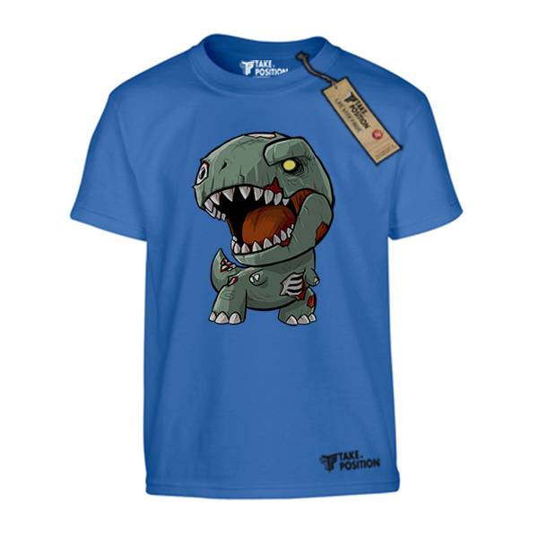 Μπλουζάκι παιδικό κοντομάνικο βαμβακερό Takeposition H-cool T-Rex, Μπλε, 806-1110 