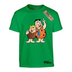 Μπλουζάκια παιδικά με στάμπες cαrtoon βαμβακερό Takeposition H-cool Flintones, Πράσινο, 806-1215