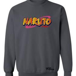 Φούτερ μπλούζα Ενηλίκων Τakeposition, Anime Naruto Logo, Γκρι σκούρο, 332-1053-08