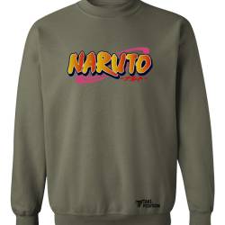 Φούτερ μπλούζα Ενηλίκων Τakeposition, Anime Naruto Logo, Χακί, 332-1053-15