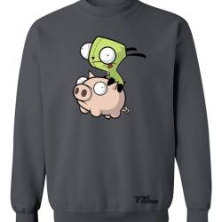 Φούτερ μπλούζα Ενηλίκων Τakeposition,  Ridding a Pig, Γκρι σκούρο, 332-1373-08