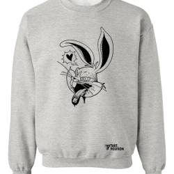 Φούτερ μπλούζα Ενηλίκων Τakeposition,  Bad Rabbit, Γκρι, 332-1376-07